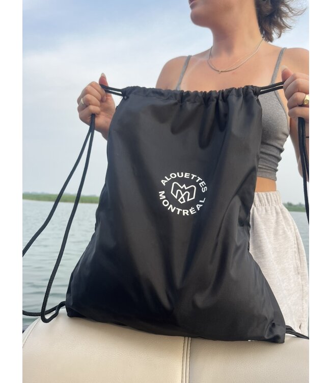 BLACK GYM DRAWSTRING BAG