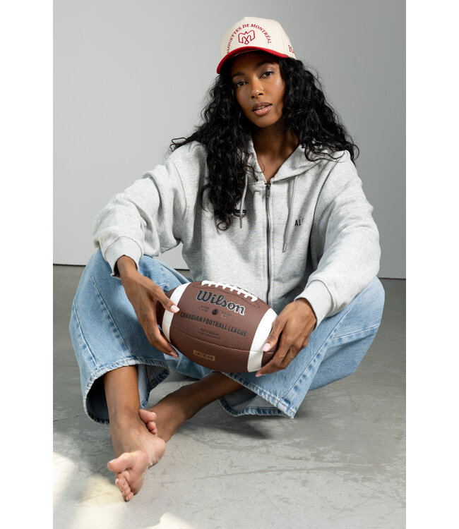 WOMEN GREY LC ZIP-UP HOODIE