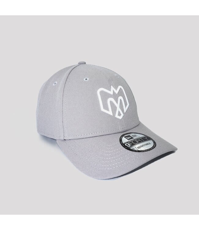 CASQUETTE VELCRO 940 GRIS - LOGO BLANC