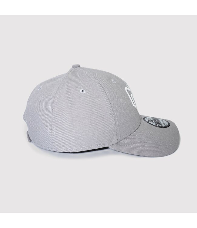 940 GREY VELCRO CAP - WHITE LOGO