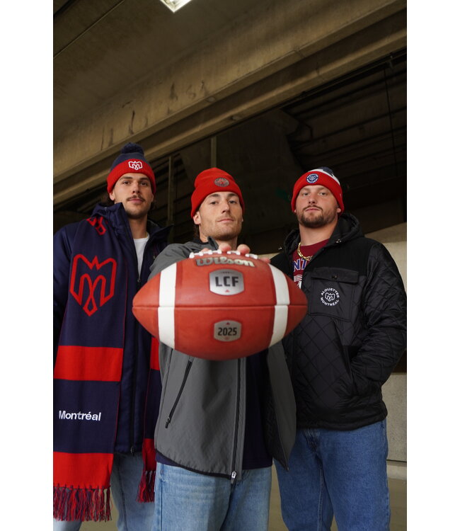 RED CUFF BEANIE - RUBBER LOGO