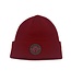 RED CUFF BEANIE - RUBBER LOGO