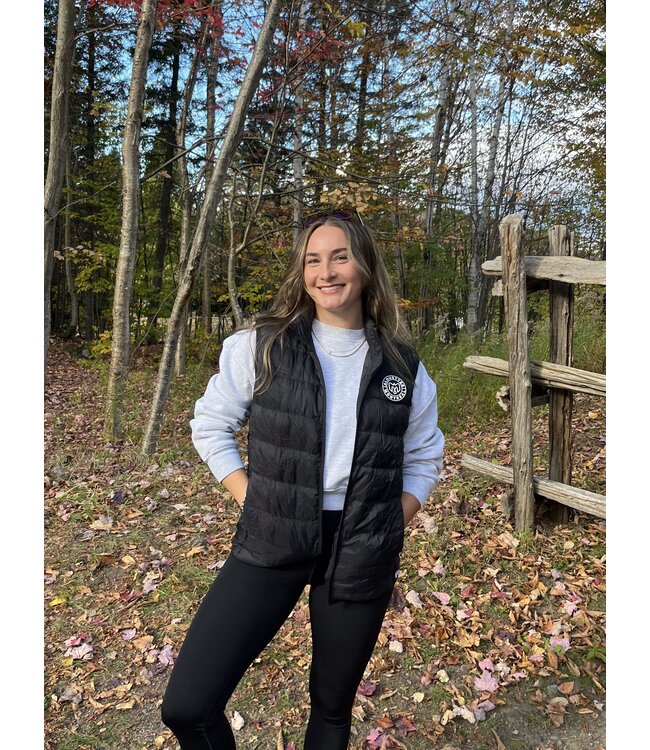 PACKABLE BLACK PUFFER VEST