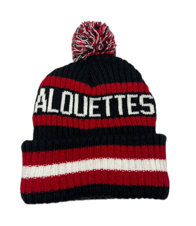 TUQUE À POMPON TRICOLOR ALOUETTES