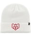 Brand 47 TUQUE BLANCHE CLASSIQUE AVEC LOGO ROUGE