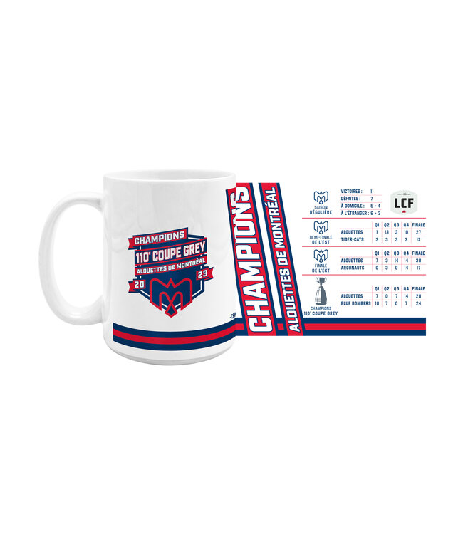 TASSE DE CAFÉ 15oz STATS CHAMP23