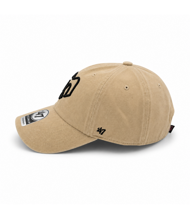 CASQUETTE CLEAN UP KHAKI LOGO NOIR