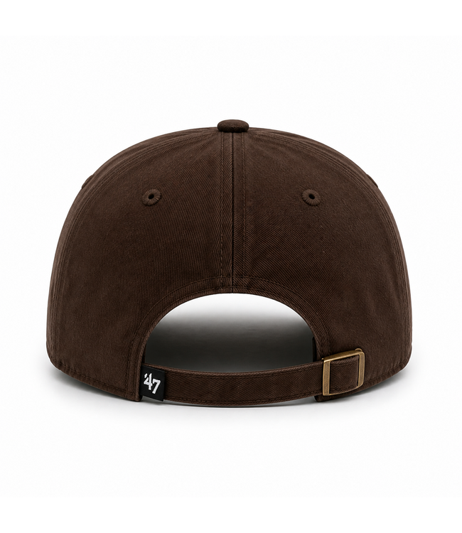 CASQUETTE CLEAN UP BRUNE LOGO BLANC