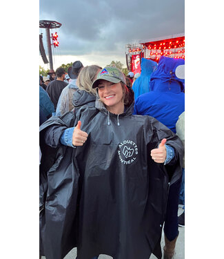 Votre Logo PONCHO RÉUTILISABLE NOIR