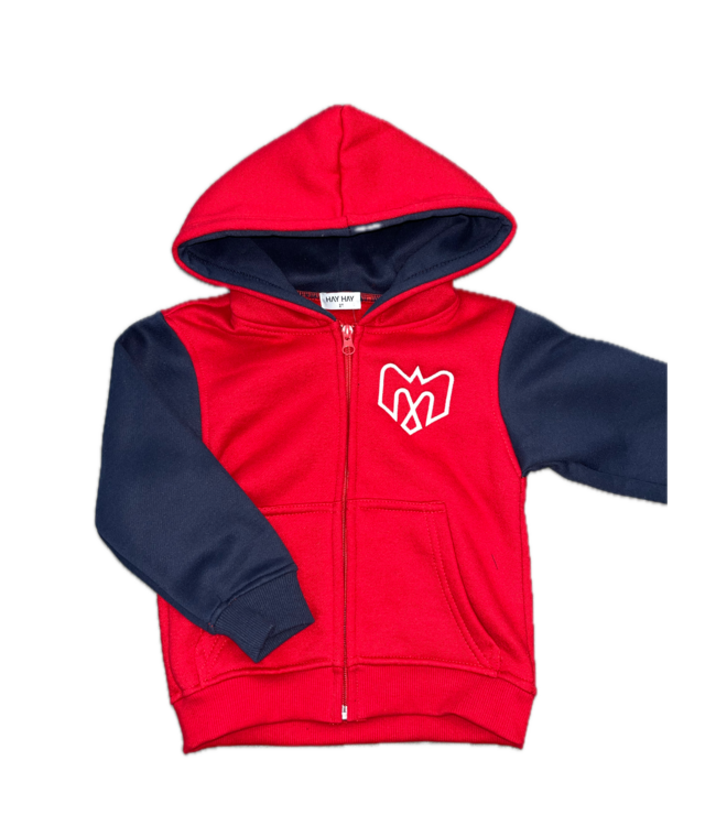 VESTE PLEINE GLISSIÈRE POUR ENFANT 2-TONS