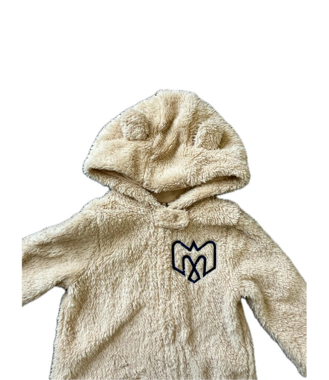 PYJAMA UNE PIÈCE PELUCHE BEIGE POUR ENFANT