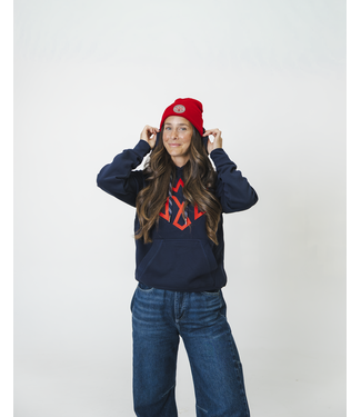 514 SupplyCo Tuque rouge à revers – Logo en caoutchouc