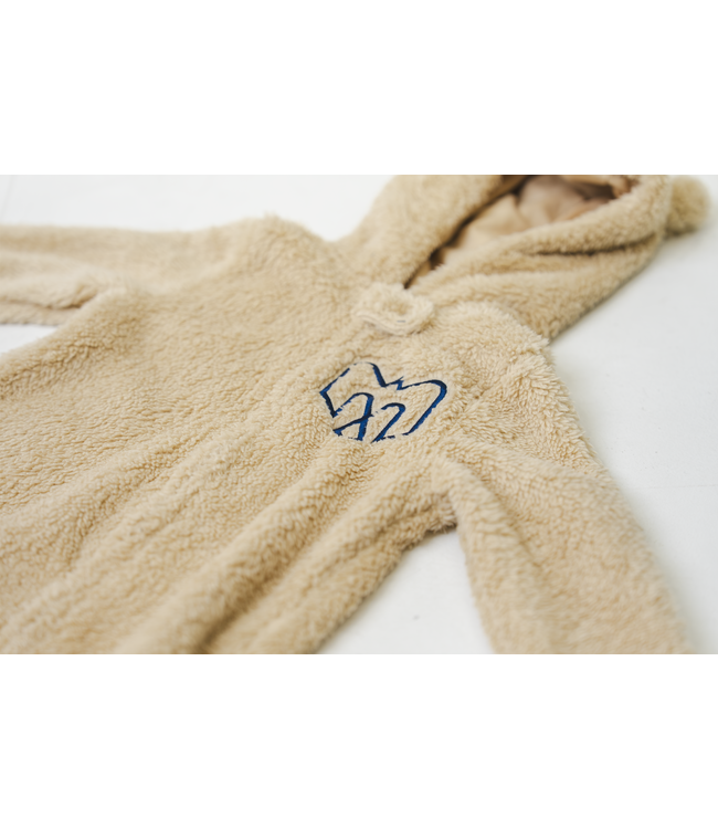 PYJAMA UNE PIÈCE PELUCHE BEIGE POUR ENFANT