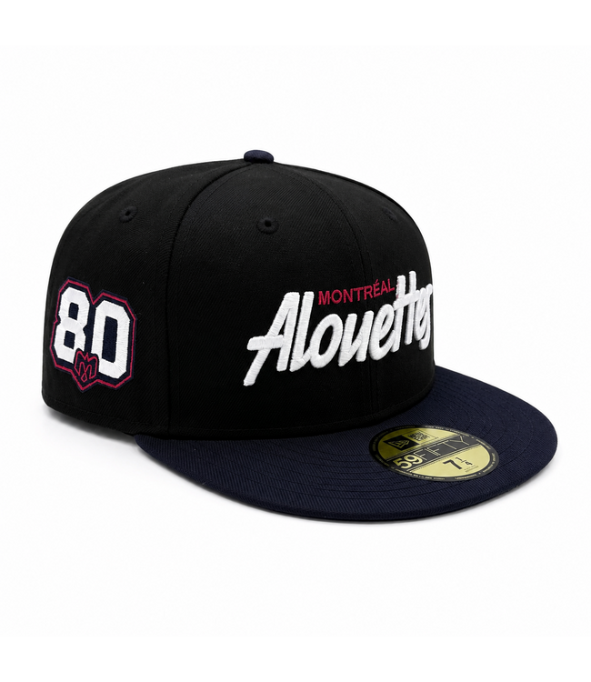 CASQUETTE 5950 2-TONS NOIR/MARINE - LOGO 80