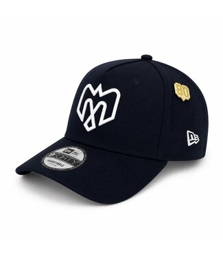 New Era CASQUETTE MARINE ÉPINGLETTE DORÉE - LOGO 80 ARGENT MÉTALLIQUE