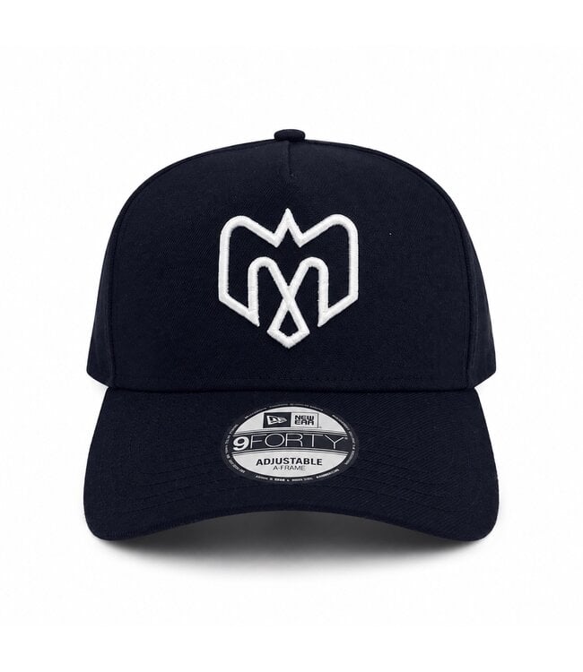 CASQUETTE MARINE ÉPINGLETTE DORÉE - LOGO 80 ARGENT MÉTALLIQUE