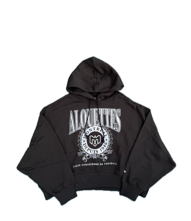 WOMEN BLACK CROP HOODIE
