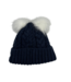 YOUTH NAVY DOUBLE POM KNIT