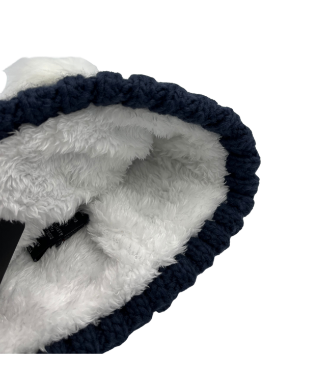 TUQUE POUR ENFANT MARINE À DOUBLE POMPON