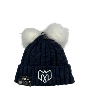 New Era YOUTH NAVY DOUBLE POM KNIT