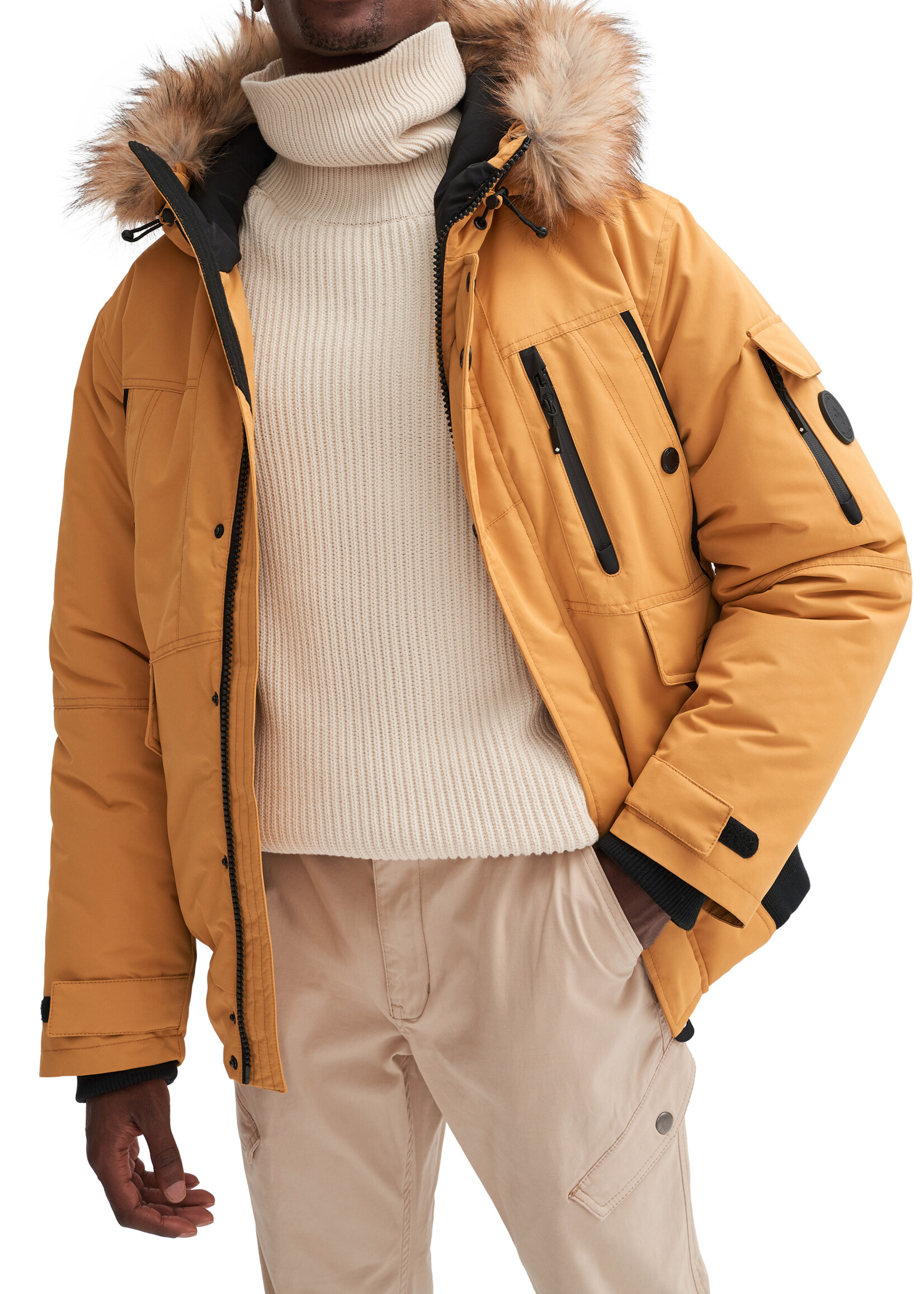 NOIZE Nixon Bomber Faux Plush Collar - Brador Hiver