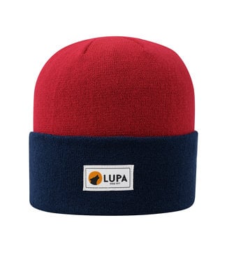 Lupa Canadian-made Kids Acrylic Beanie Red/Navy