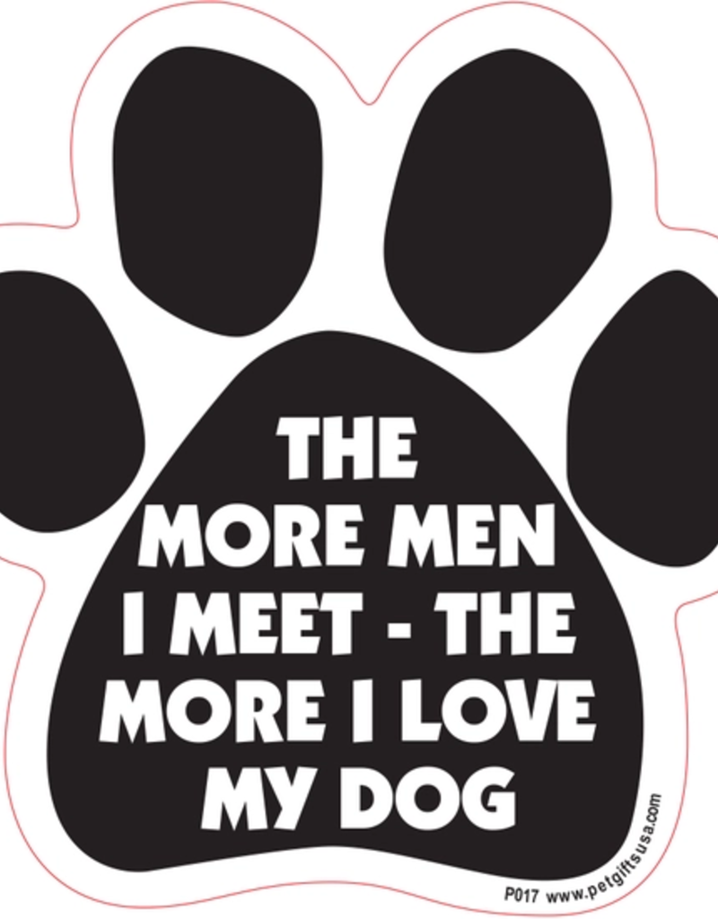 Pet gifts USA Car Magnet The More Men