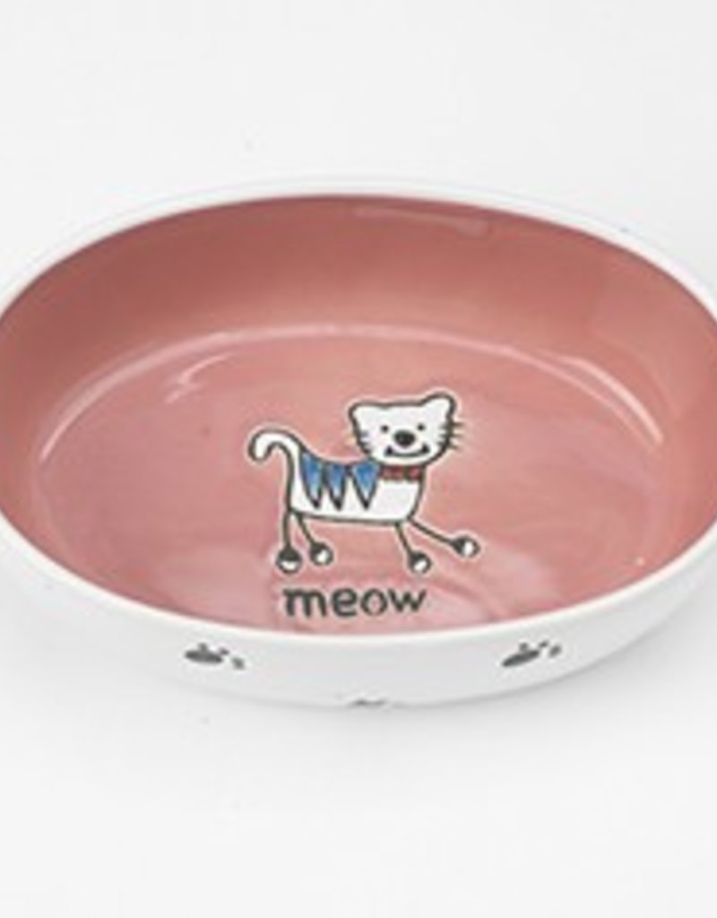 oval cat bowl