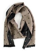 Alpaca Reversible Polka Dot Scarf