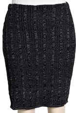 Black Black Space Dye Pencil Skirt