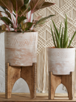 KIT Etched Cylinder planter&stand