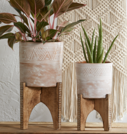 KIT Etched Cylinder planter&stand