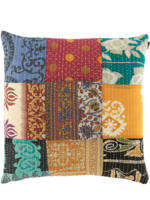 Kantha Patchwork Square Pillow