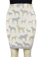 Featherweight Dog Pencil Sweater Skirt
