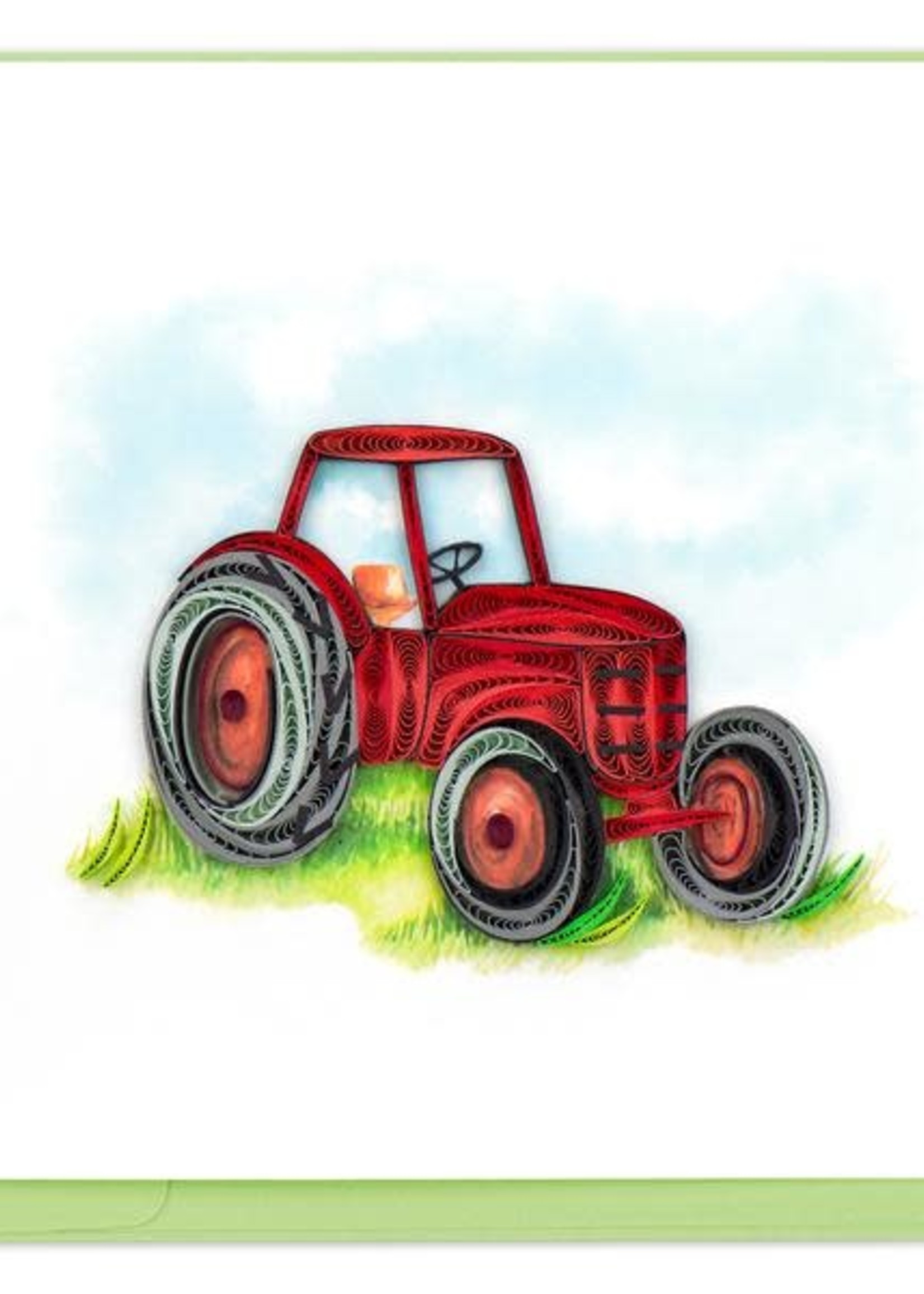 Quilling Card Red Tractor