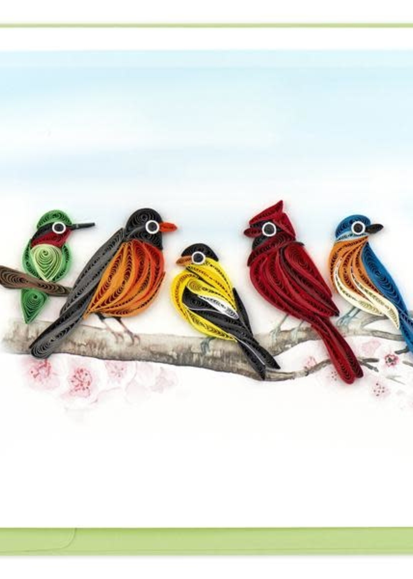Quilling Card Songbirds Quilled Greeting Card