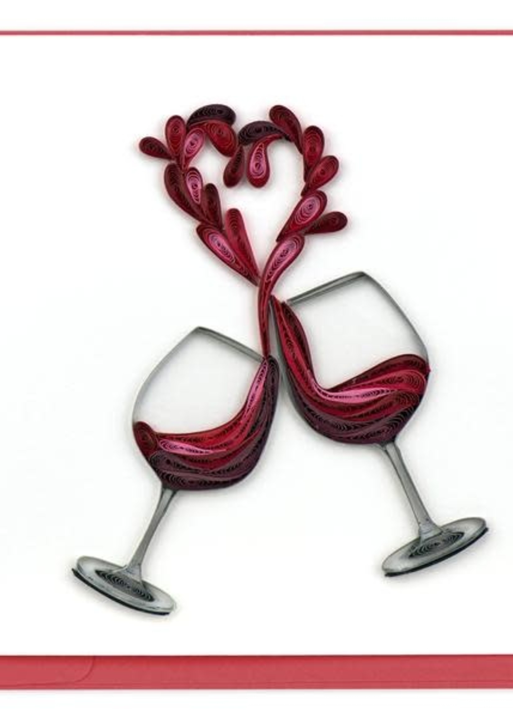 Quilling Card Toast to Love Quilled Greeting Card