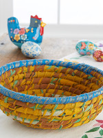 Round Gold Chindi Basket