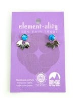 Lotus Flower Ear Jacket Stud Earrings