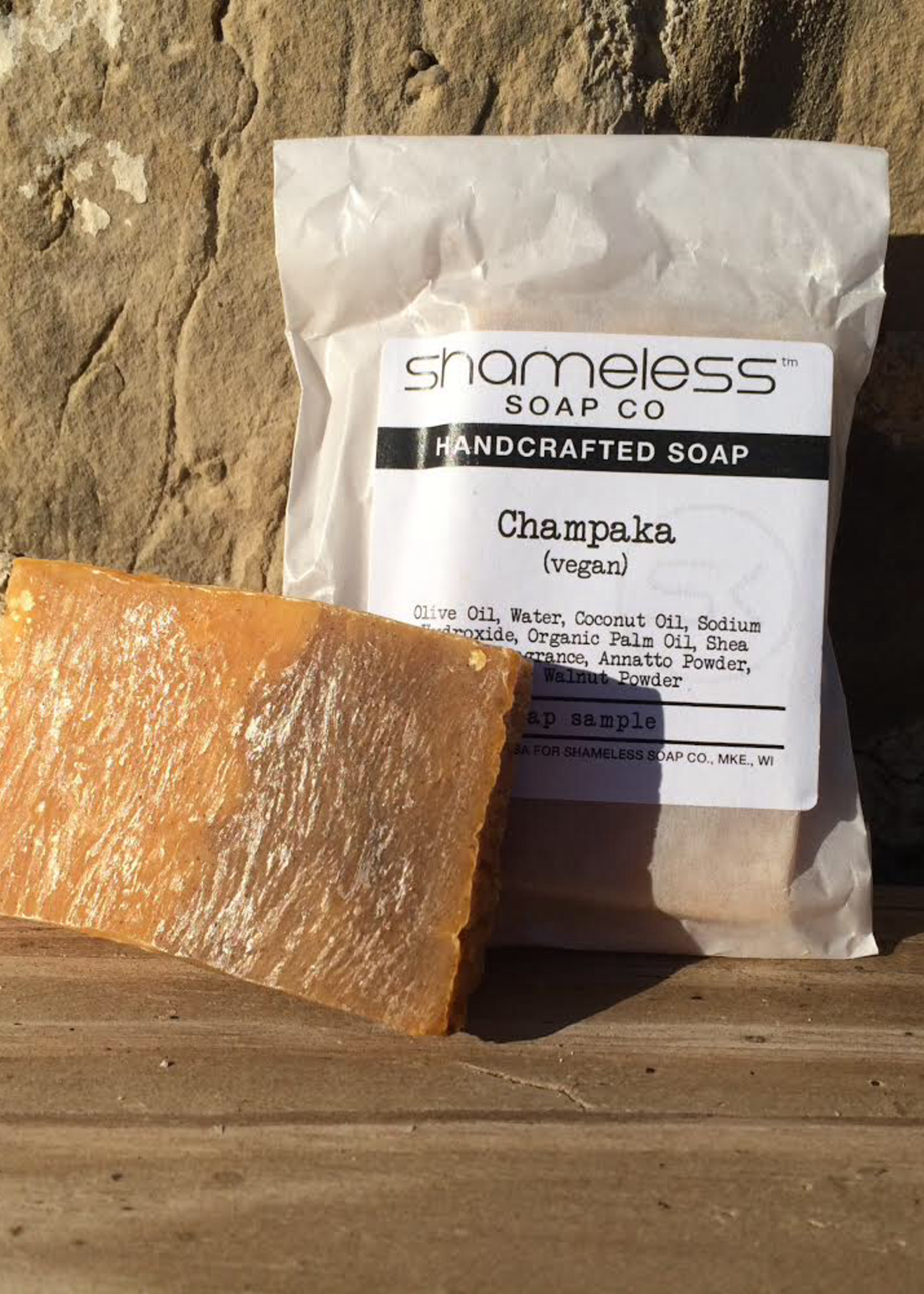 Shameless Soap Co Champaka Sample Soap