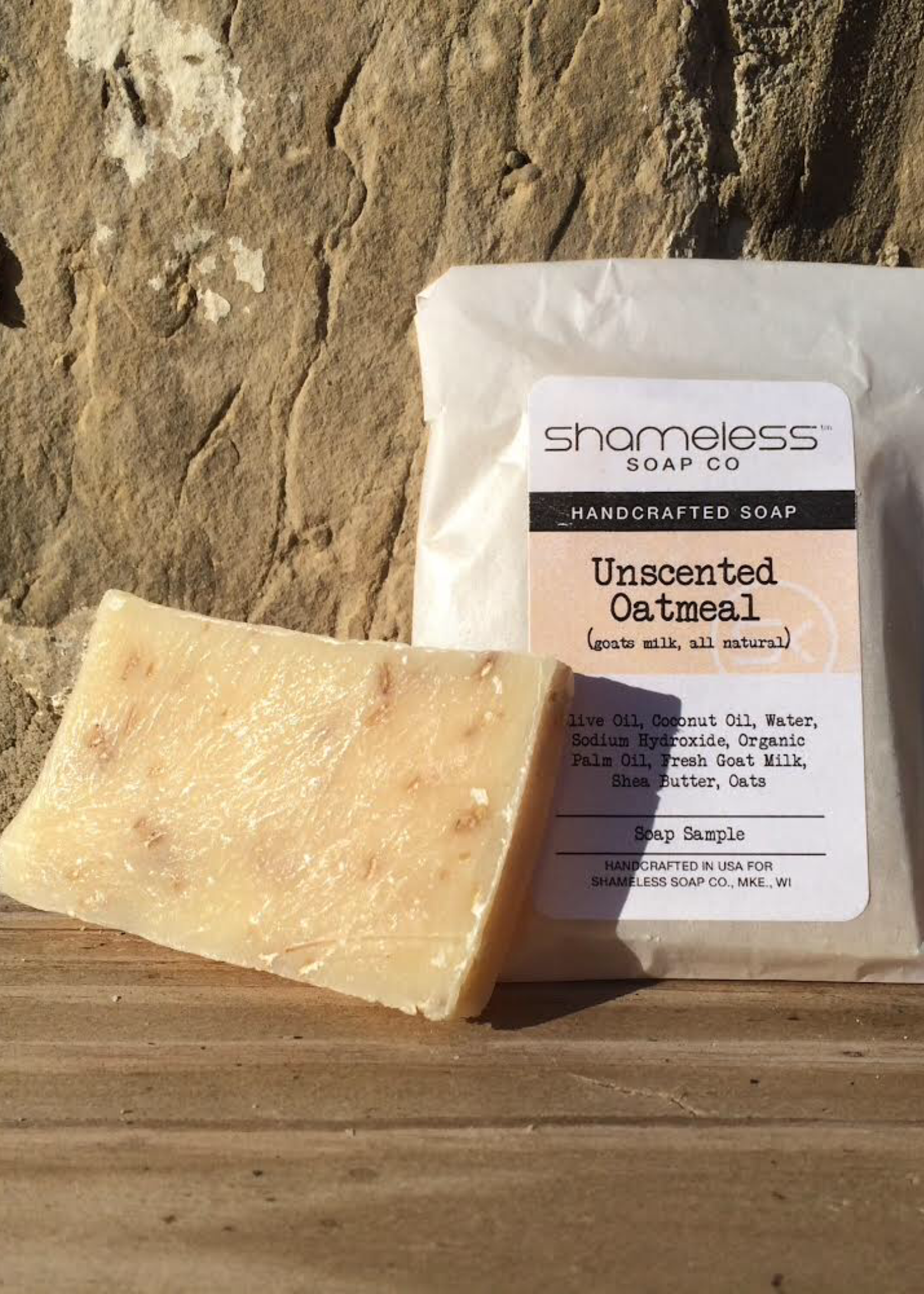 Shameless Soap Co Unscented Oatmeal Sample Soap