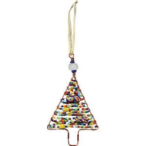 beaded tree ornaments