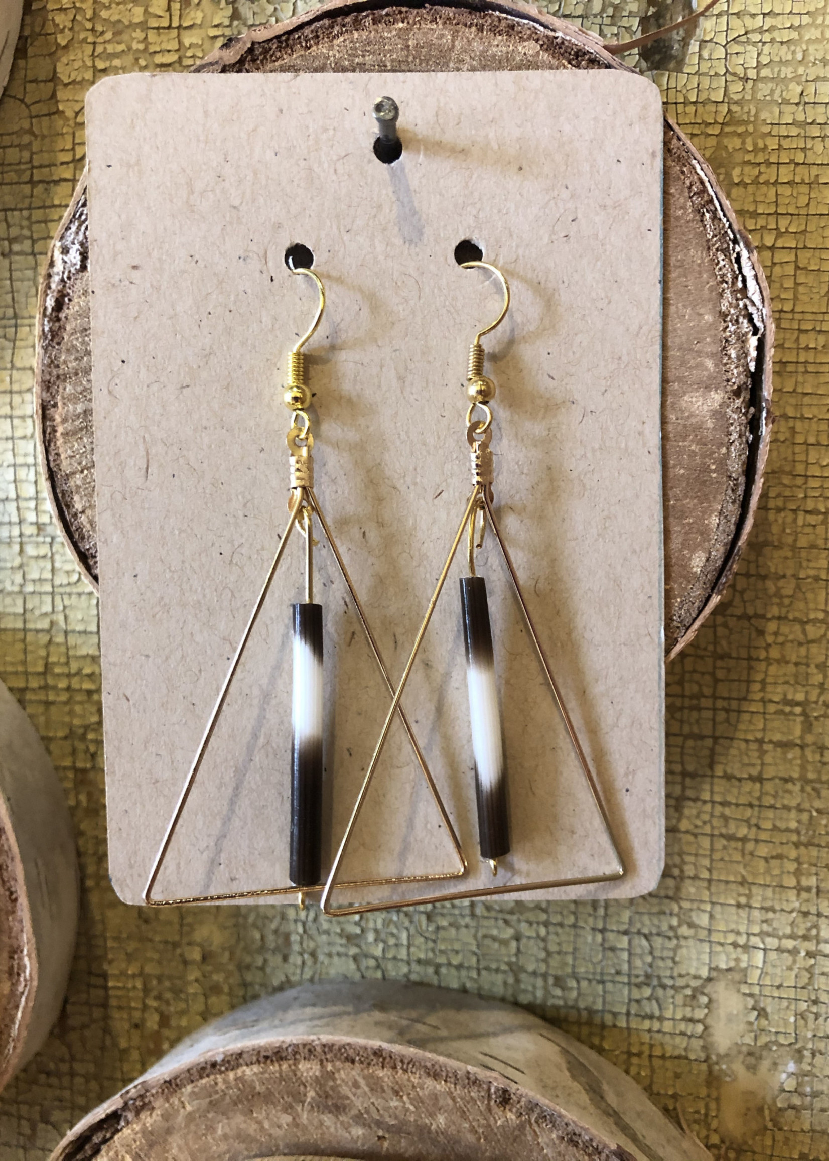 Ziggywear Quill Triangle Dangle Earrings