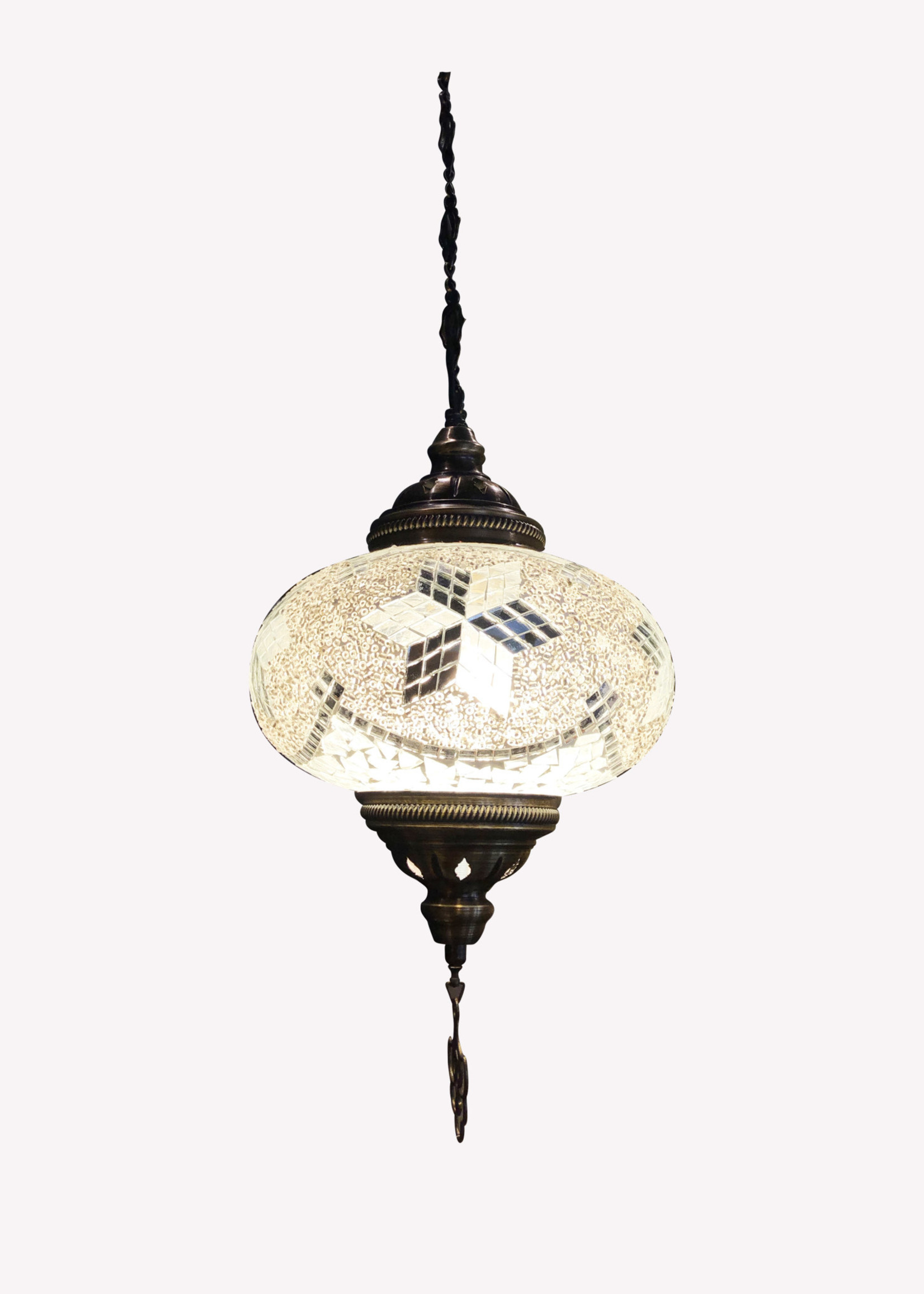 9" Hanging Mosaic Lamp