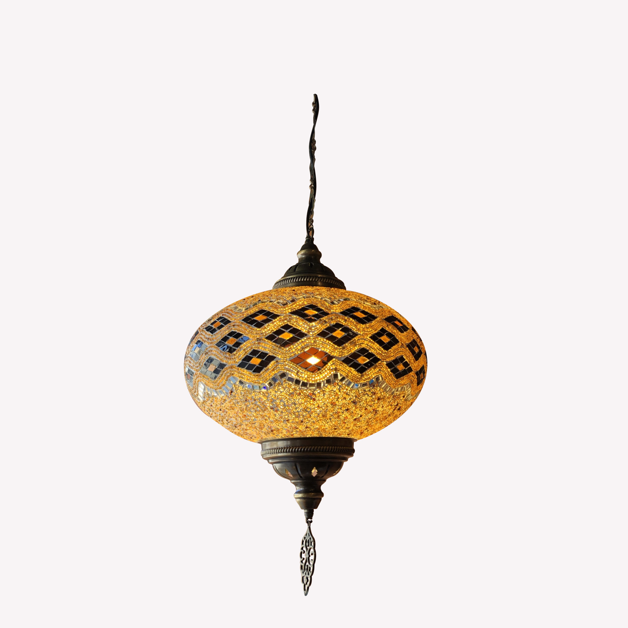 14" Hanging Mosaic Lamp Daiseye