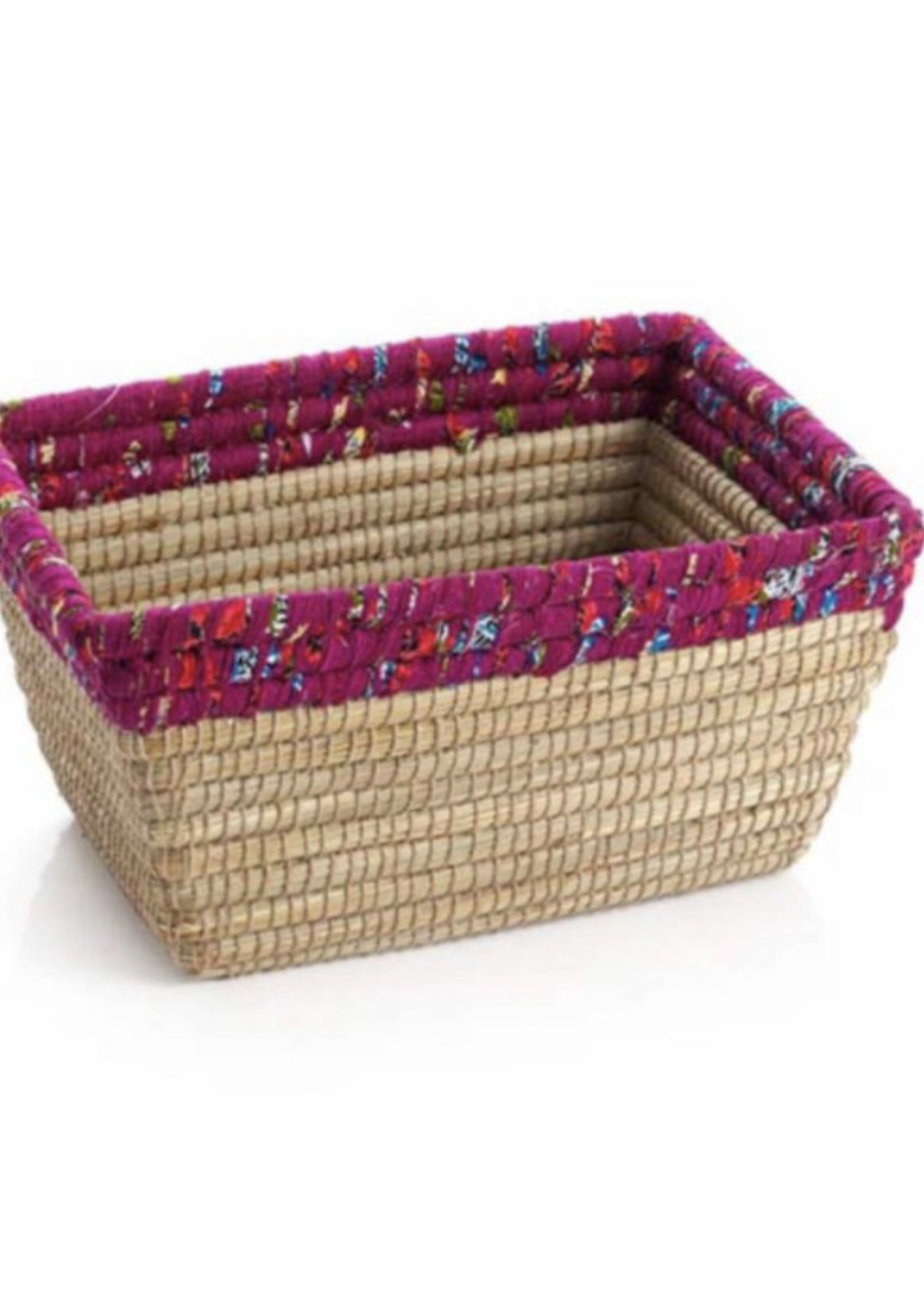 Berry Chindi Rim Rectangle Basket