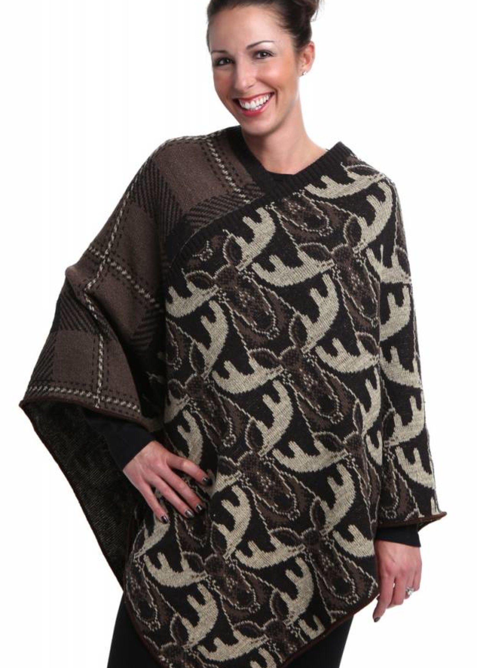 Green 3 Apparel Multi Moose Poncho