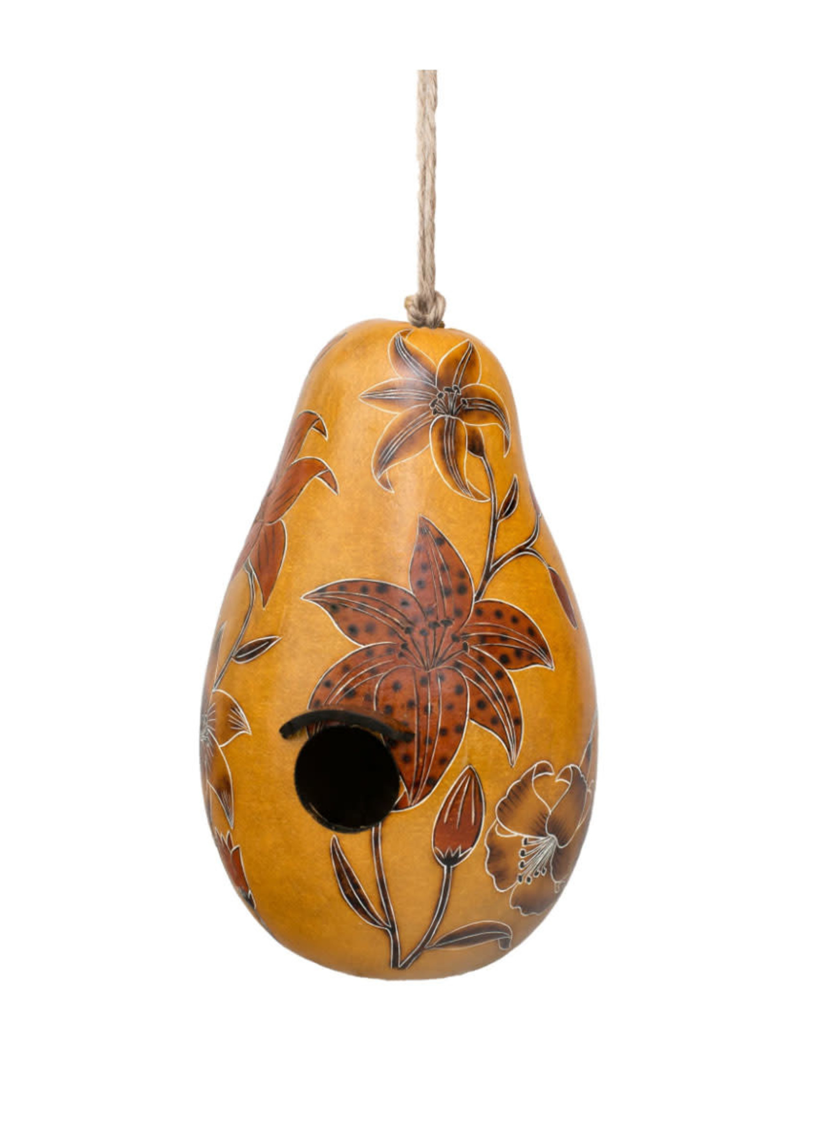 Lucuma Lilies Gourd Birdhouse