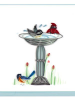 Quilling Card Bird Bath