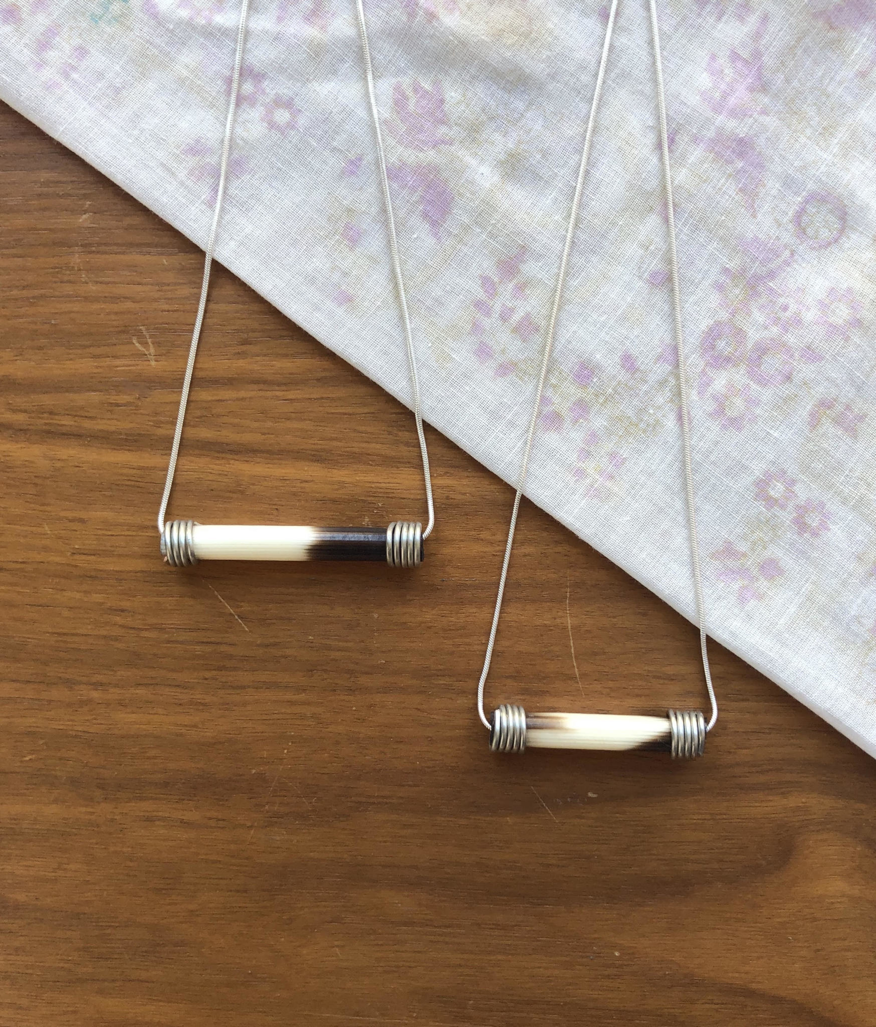 Silver Wire Wrap Quill Pendant